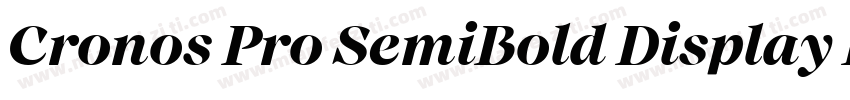 Cronos Pro SemiBold Display Italic字体转换
